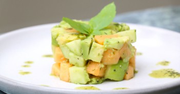 Tartare végétarien avocat et melon